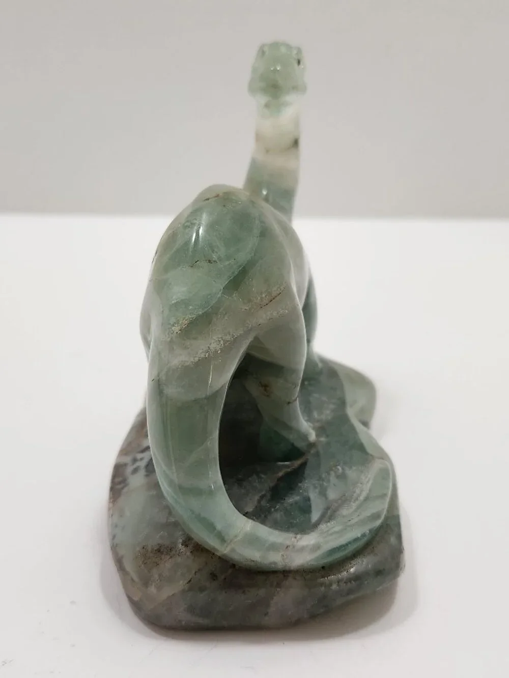 Hand Carved Fluorite or Aventurine Hand Carved Dinosaur Statue